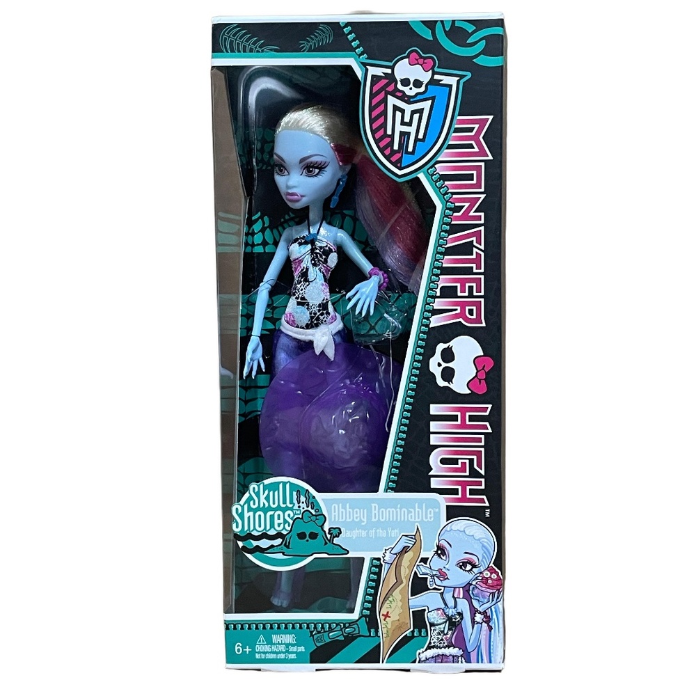 MONSTER HIGH SKULL SHORES ABBEY BOMINABLE DOLL MATTEL W9184 NRFB 2011